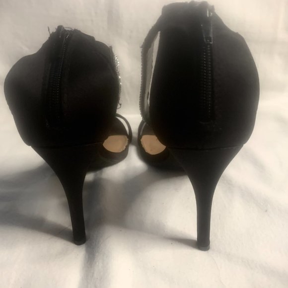 Christian Siriano Black Stiletto Sandal Special Occasion Shoes Size 8 1/2 - Picture 10 of 14